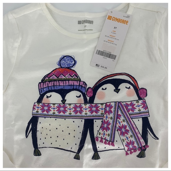 NWT Gymboree Penguin Snowflake Outfit Size 3T - Picture 3 of 6